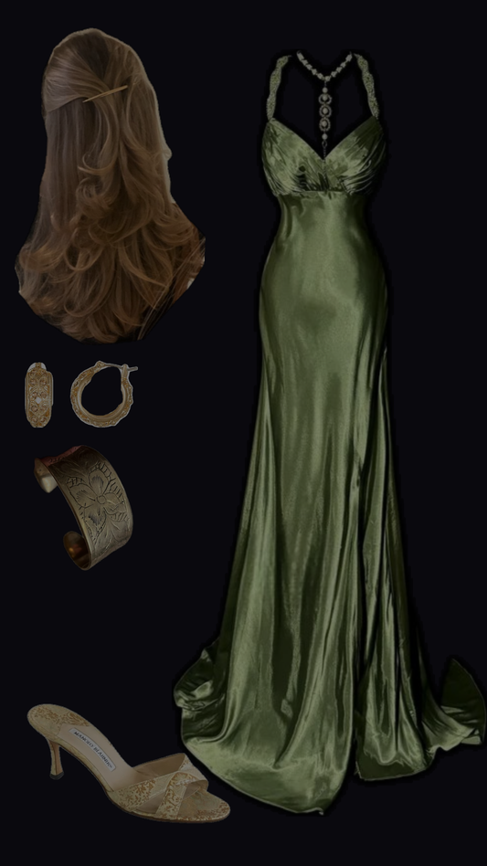 Vintage Mermaid Spaghetti Straps Olive Green Prom Dresses Long 18th Birthday Outfit Senior High School Dance Party Dress RB1058