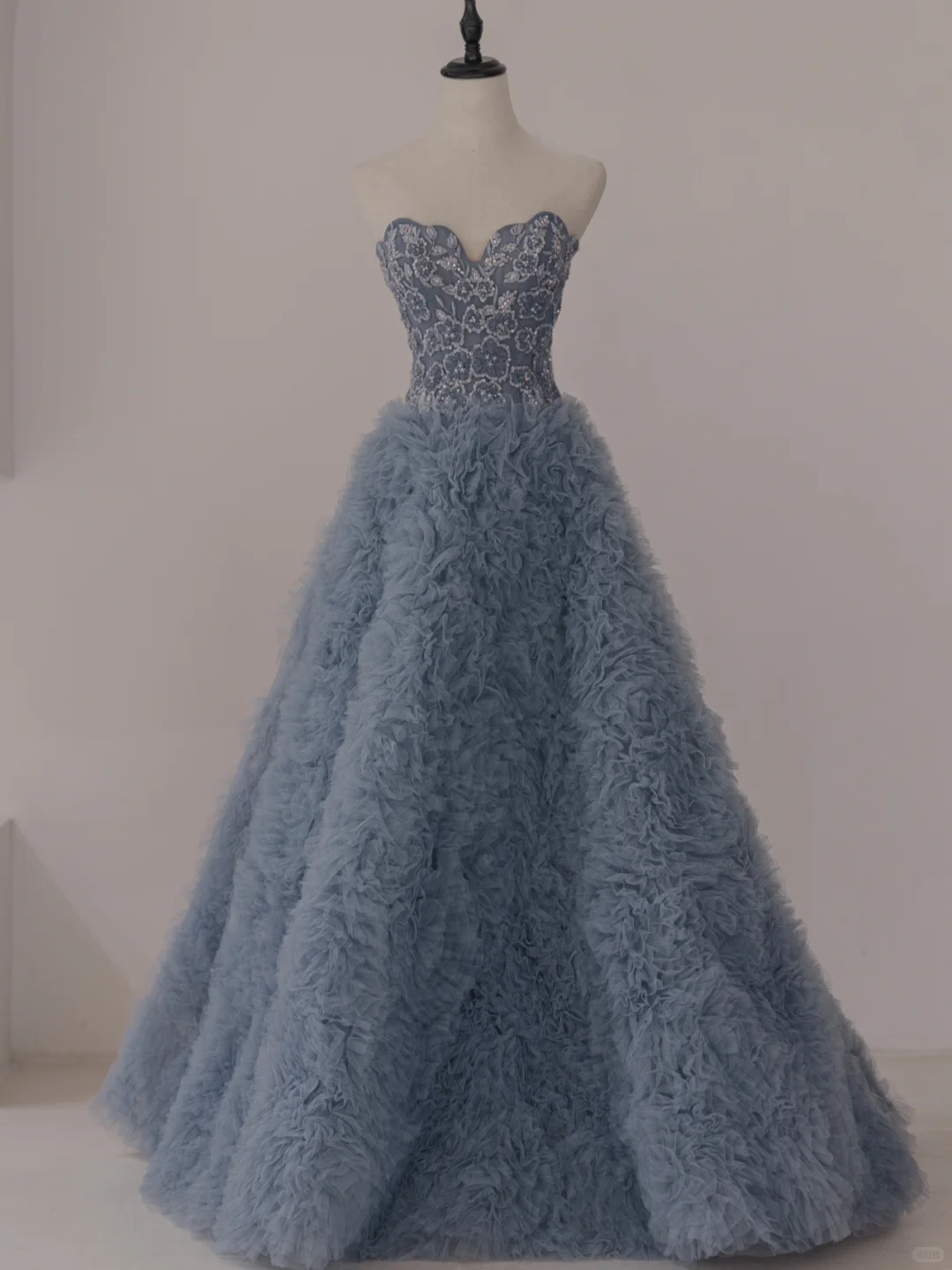Unique Ball Gown Sweetheart Gray Tulle Long Prom Dresses Inspiration Party Dress 18th Birthday Outfit Graduation Dress RB1105