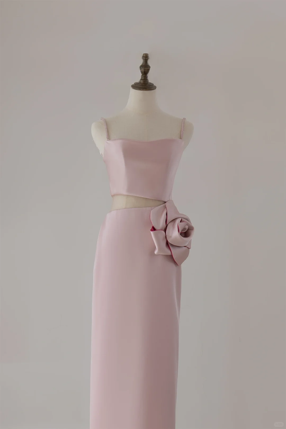 Modest Trendy Sheath Spaghetti Straps Pink Plain Prom Dresses Long Senior High School Dance Party Dress RB1122