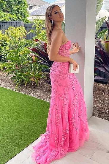 Modest Trendy Mermaid Sweetheart Light Sky Blue Lace Tulle Slit Prom Dresses Long Birthday Outfit Senior High School Dance Party Dress RB1143