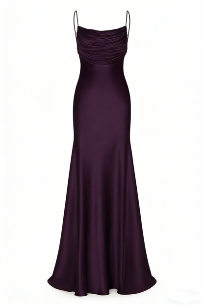 Sexy Mermaid Spaghetti Straps Navy Blue Long Prom Dresses Inspiration Party Dress 21st Birthday Outfit Graduation Dress RB1199