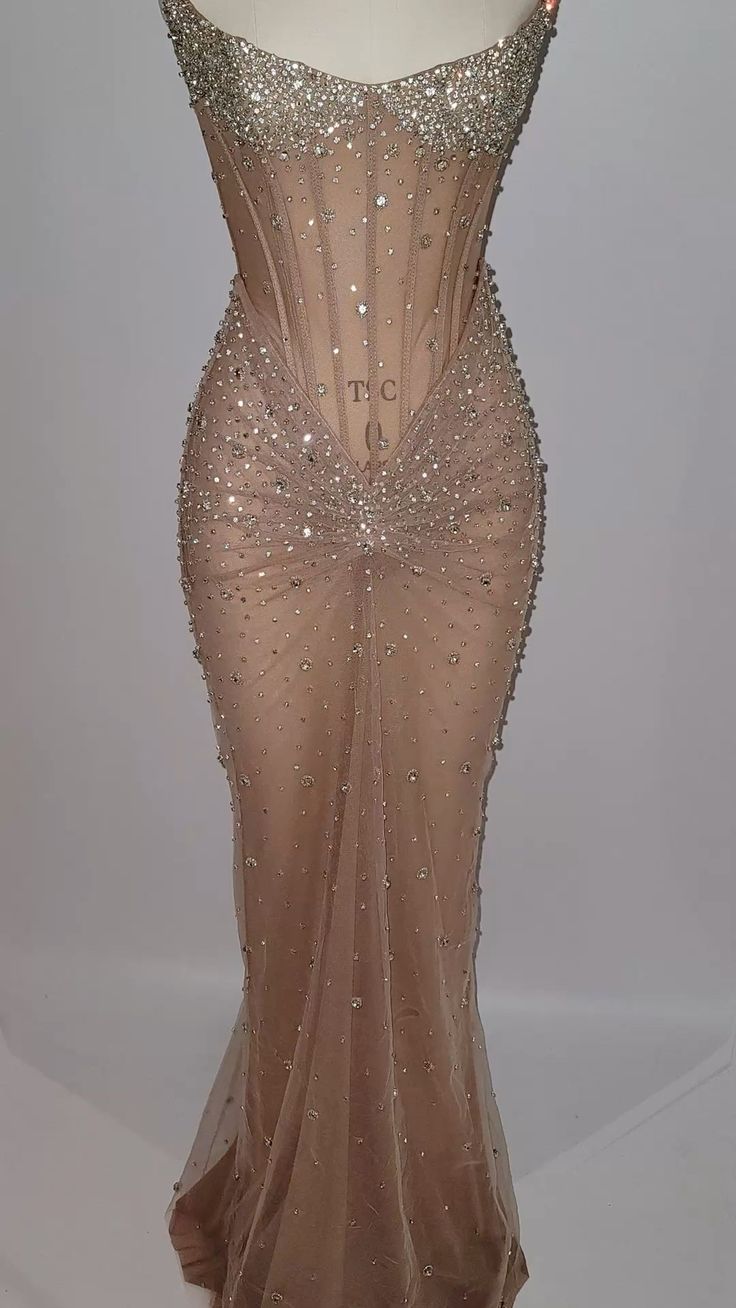 Sexy Mermaid Strapless Champagne Silver Beads Sequin Prom Dresses Party Dress 20th Birthday Outfits Graduation Dress RB1385