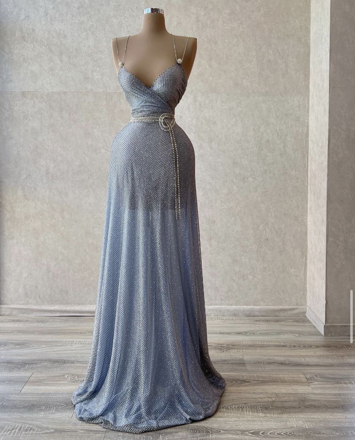 Princess Mermaid Spaghetti Straps Blue Sequin Glitter Prom Dresses Impress 22th Birthday Outfits Prom Gowns RB1535
