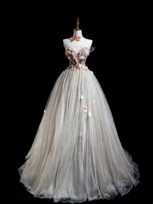Retro Ball Gown Sweetheart Tulle Long Prom Dresses Impress 18th Birthday Outfits Prom Gown RB1859