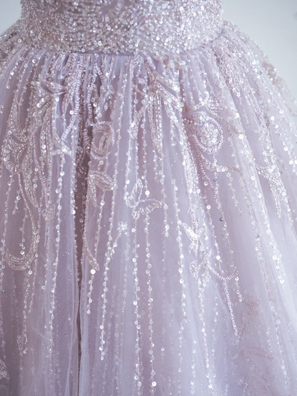 Glänzendes Ballkleid mit tiefem V-Ausschnitt und rosa Pailletten, lange Ballkleider, beeindrucken, Outfits zum 19. Geburtstag, Ballkleid RB1900
