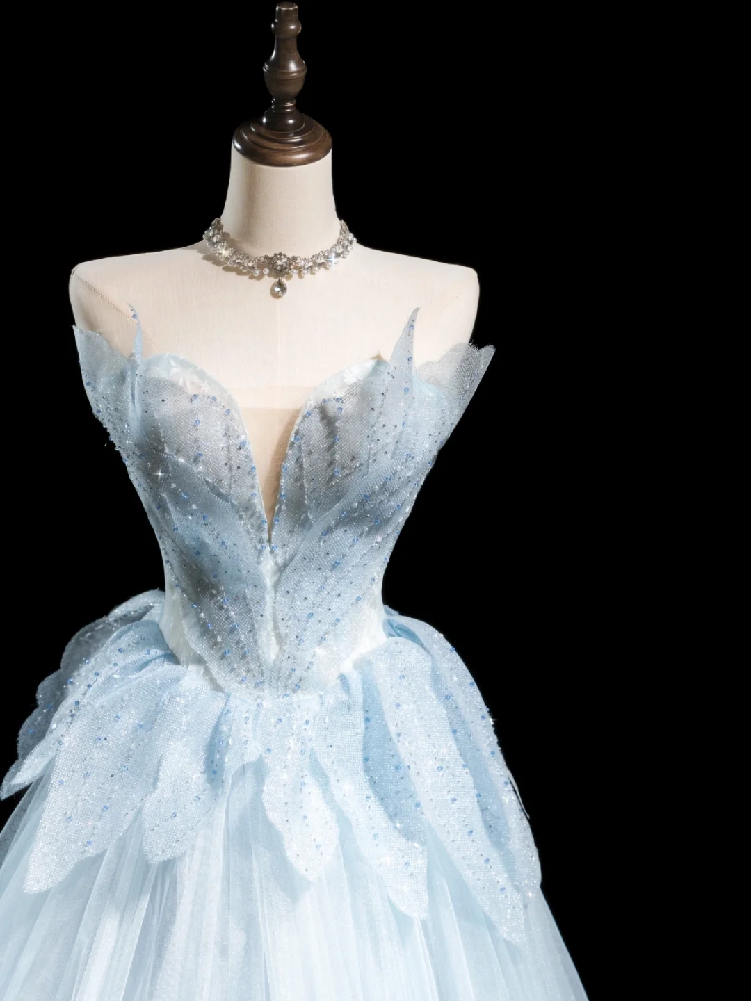 Hübsches Ballkleid Sweetheart Hellhimmelblau Tüll Ästhetische Abschlussballkleider für Senioren Abschlussballkleider Formelle Outfits Abschlusskleid RB1922