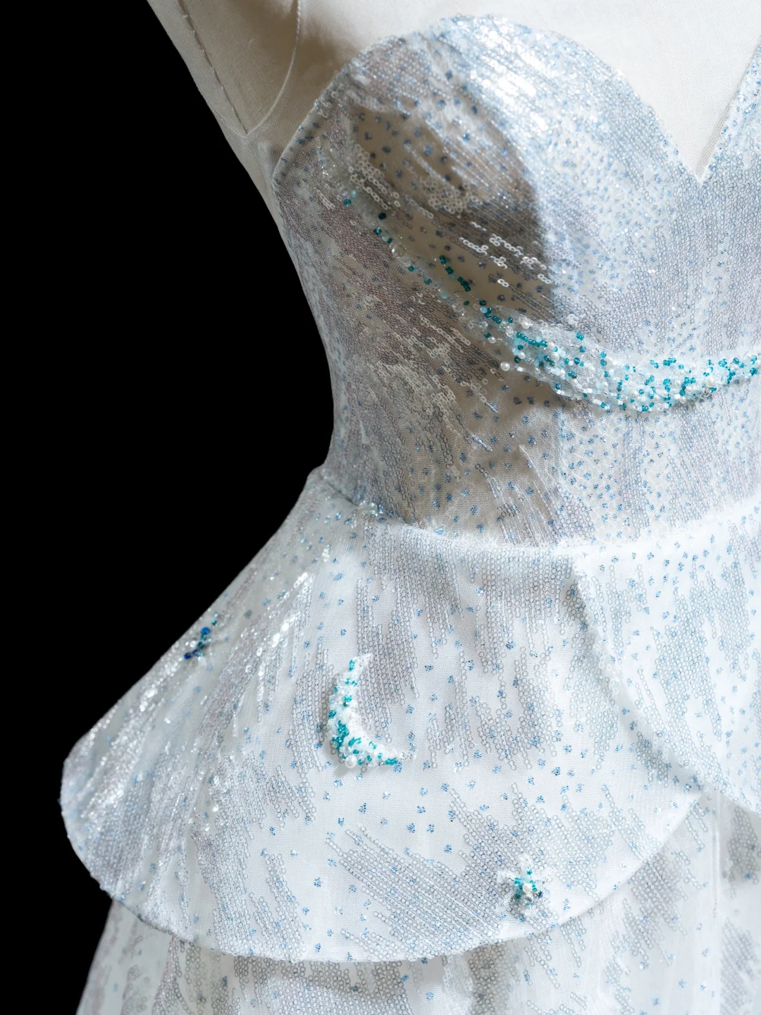 Hübsches Ballkleid mit herzförmigem Ausschnitt, hellblau, Pailletten, für Senioren, ästhetische Ballkleider, Ballkleider, formelle Outfits, Abschlusskleid RB1923