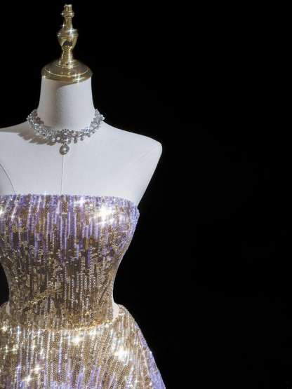 Hübsches Ballkleid mit trägerlosem Pailletten-Abschlussballkleid im Senior-Stil, ästhetische Ballkleider, formelle Outfits, Abschlusskleid RB1926