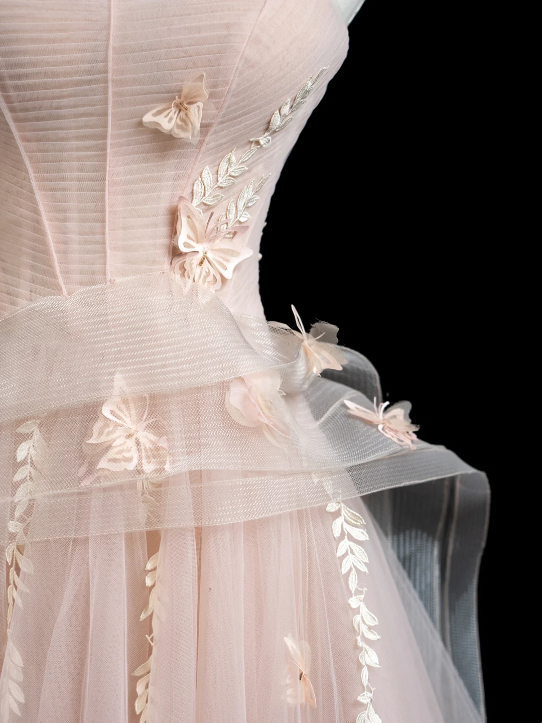 Hübsches Ballkleid, trägerlos, errötendes rosa Tüll, ästhetische Abschlussballkleider, Abschlussballkleider, formelle Outfits, Abschlusskleid RB1933