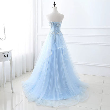 Edles Ballkleid mit herzförmigem Ausschnitt und gelbem Tüll, Inspiration für Teenager, formelle Kleidung, Party-Outfits, Ballkleider RB2181