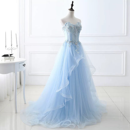 Edles Ballkleid mit herzförmigem Ausschnitt und gelbem Tüll, Inspiration für Teenager, formelle Kleidung, Party-Outfits, Ballkleider RB2181