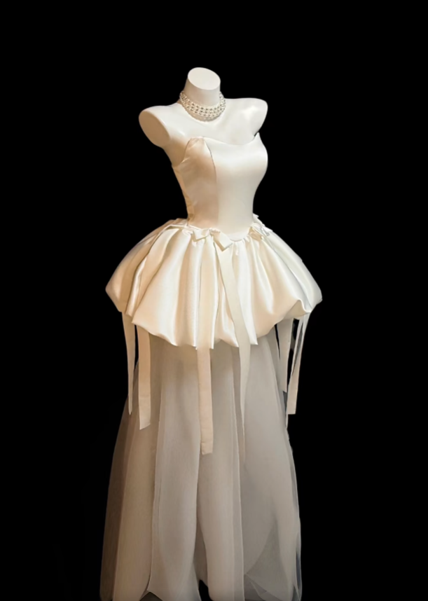 Glamorous Ball Gown Strapless White Outfit Ideas For Teens Girls Inspo Short 16 Hoco Outfits Homecoming Dress RB3083