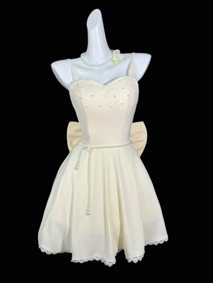 Cute A Line Spaghetti Straps Light Yellow University Ideas Homecoming Dress Inspo Short High School Senior Hoco Court Dresses RB7007