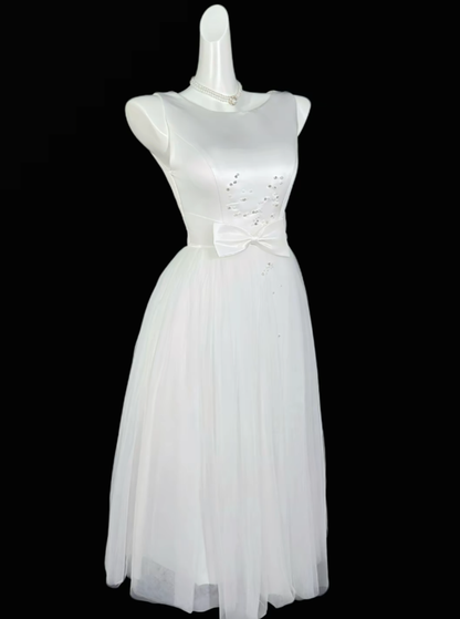 Simple A Line Scoop White Knee Length University Ideas Homecoming Outfits Inspo Senior Hoco Court Dresses RB7041
