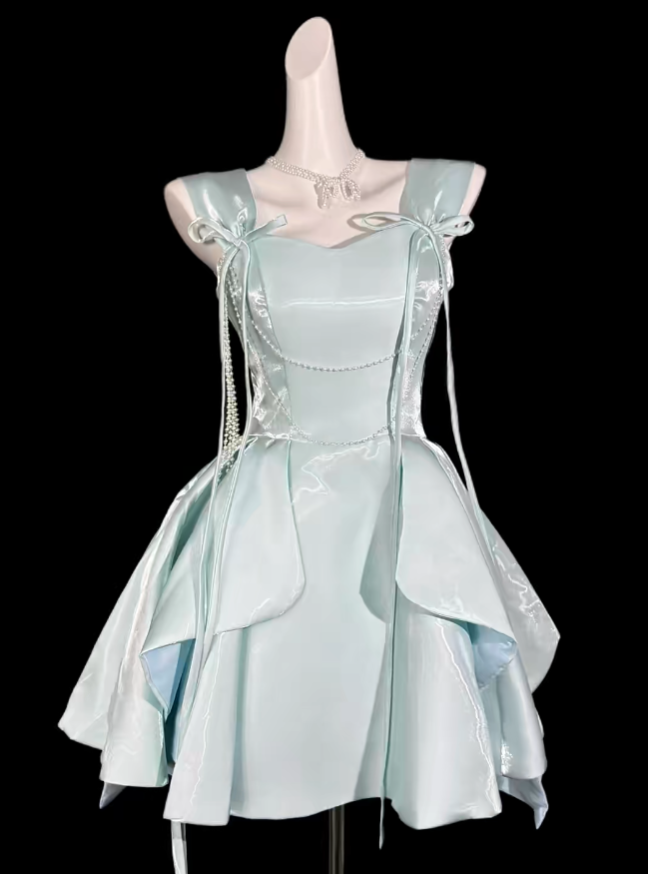 Charming Ball Gown Sweetheart Light Green Mini University Ideas Homecoming Dress Inspo Short Birthday Dresses Senior Graduation Outfit RB7047