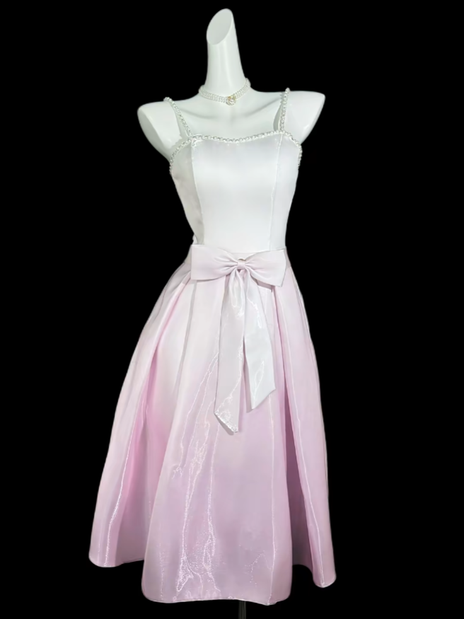 Charming A line Spaghetti Strap Gradient Pink University Ideas Homecoming Dress Inspo Birthday Dresses Senior Graduation Outfits RB7065