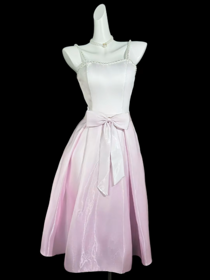 Charming A line Spaghetti Strap Gradient Pink University Ideas Homecoming Dress Inspo Birthday Dresses Senior Graduation Outfits RB7065