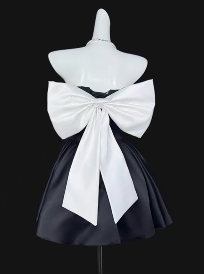 Charming Ball Gown Off The Shoulder Black Mini University Ideas Homecoming Dress Inspo Short Birthday Dresses Senior Graduation Outfits RB7066