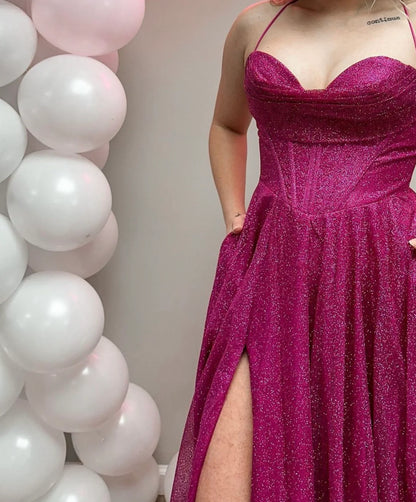 Elegant A Line Sweetheart Red Slit Senior Aesthetic Prom Dresses Prom Gowns Birthday Outfits Graduation Dress RB800