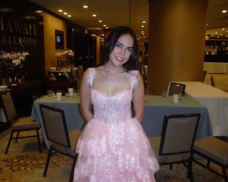 Beautiful Ball Gown Sweetheart Pink Lace Slit Prom Dresses Inspiration Prom Dress Princess Senior Graduation Dress RB809