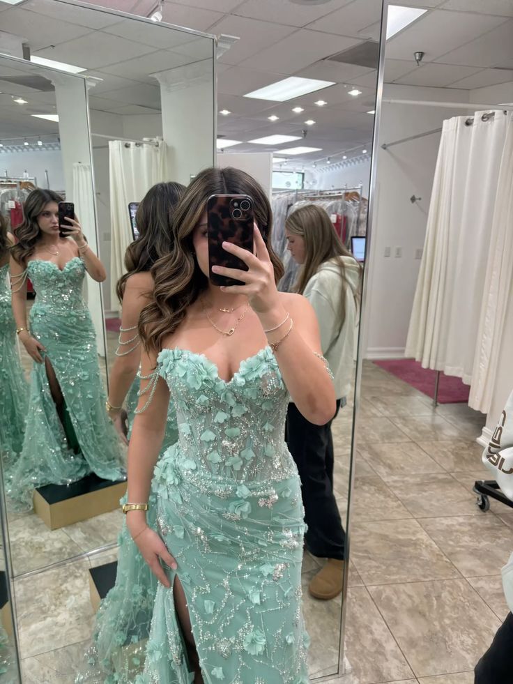 Cute Mermaid Off The Shoulder Mint Green Sequins Prom Dresses Party Dress 20th Birthday Outfits Graduation Dress RB839