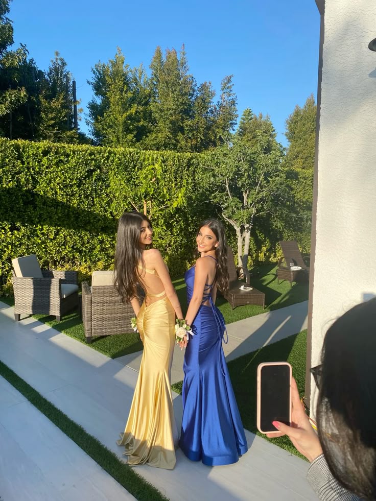 Unique Mermaid Satin Gold Backless Prom Dresses Long Party Dress 21st Birthday Outfits Graduation Dress RB930