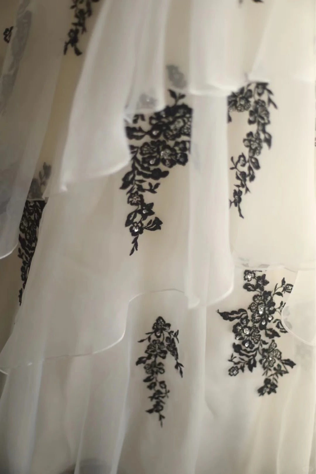 Classic Crew Neck Tulle A-Line Long Prom Dress Formal Evening Dress RF0408