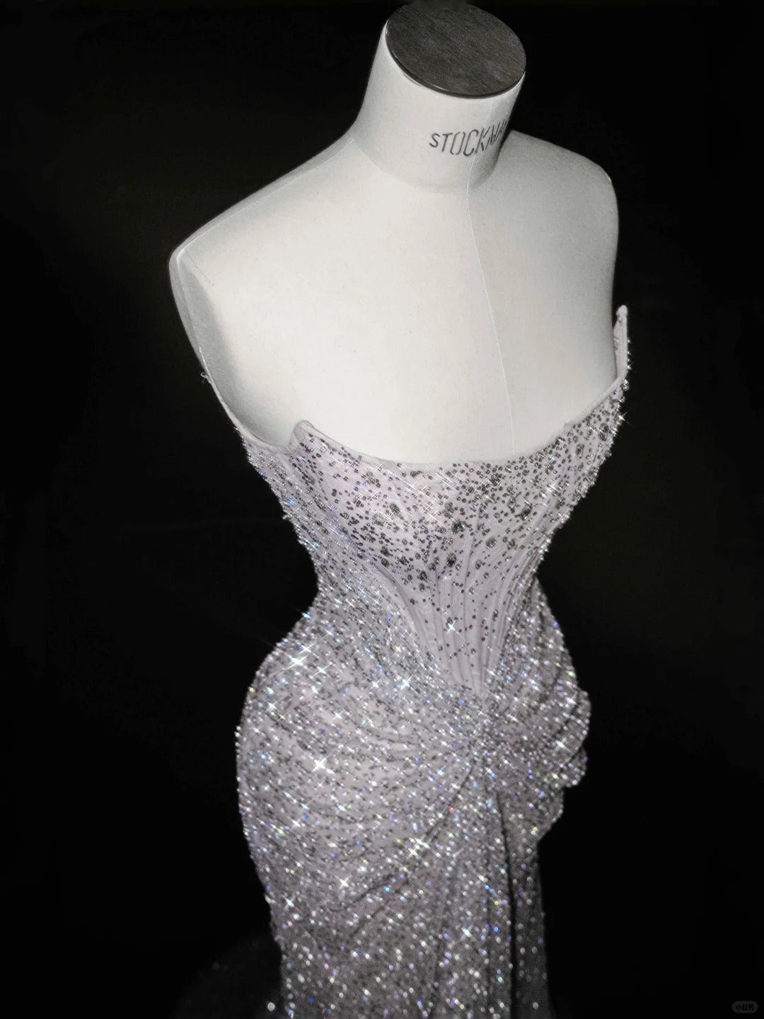 Gorgeous Strapless Sequined Tulle Mermaid Prom Dresses Formal Evening Dresses- RF0471