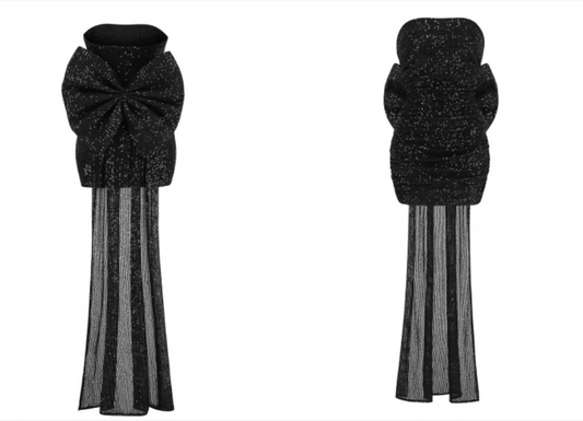 Glitzernde schwarze trägerlose figurbetonte Pailletten kurze Ballkleider Homecoming-Kleider RF0861