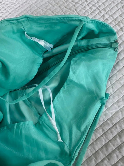 Atemberaubendes kurzes Partykleid aus Tüll in Tiffany-Blau mit Spaghettiträgern RF0871