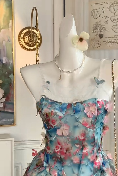 Atemberaubendes A-Linien-Kurzes Geburtstagsballkleid mit Spaghettiträgern und Tüllapplikationen RF0913