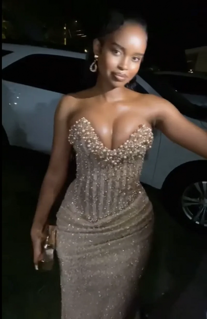 Robe de bal de luxe en perles, bustier cœur, corset, robe sirène longue de soirée, robe de remise de diplômes à sequins, robe de soirée pour femme AB1534