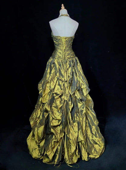 Robes de bal de promo modestes Robe de soirée en satin vert olive longue Robes de soirée formelles N3485
