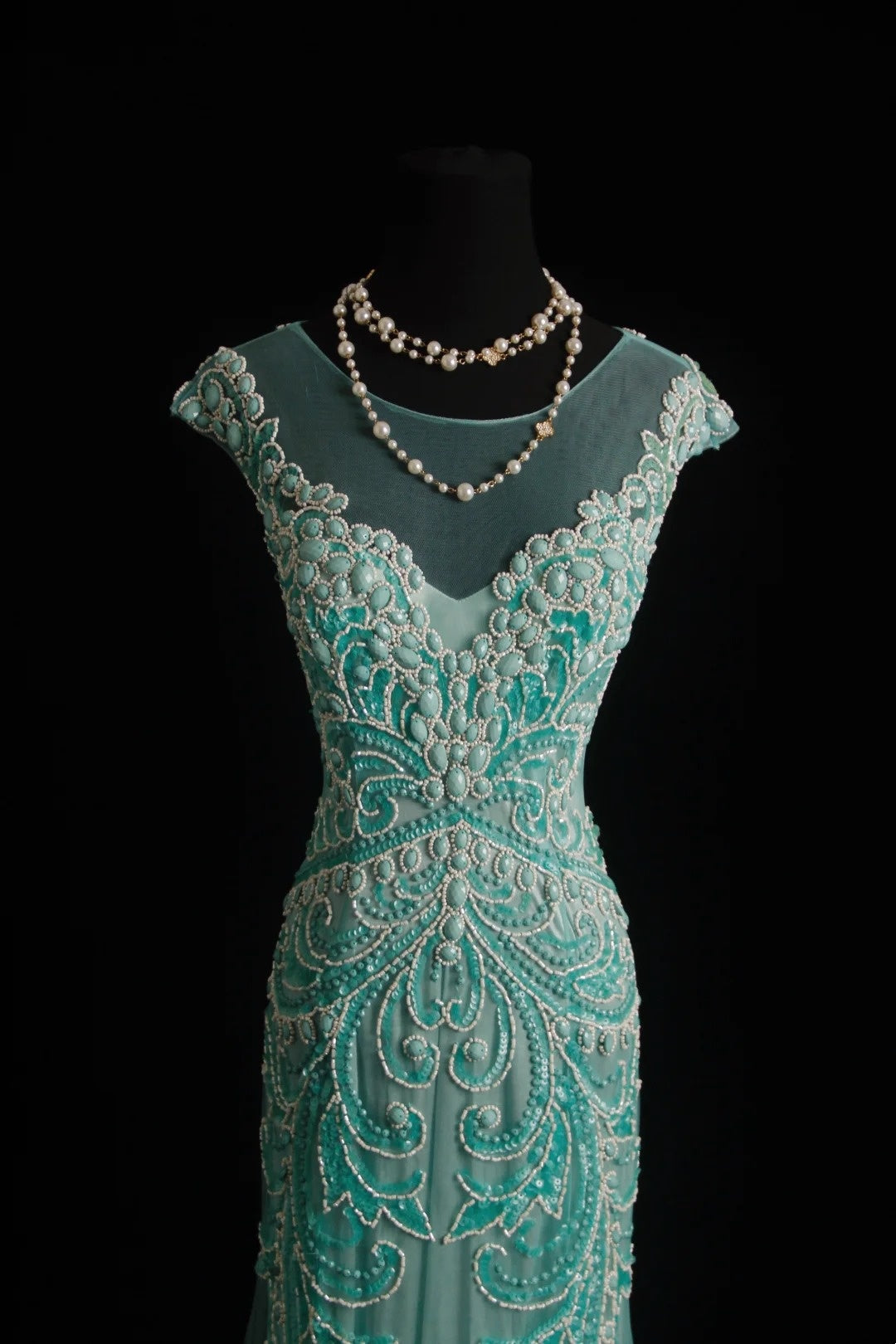 Vintage Mermaid Green Tulle Sleeveless Summer Formal For Women Girls Teens Prom Dresses N2244