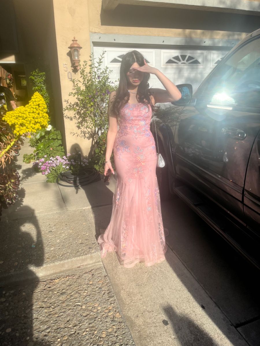 Ästhetisches Meerjungfrauen-Kleid, trägerlos, aus rosafarbenem Tüll und Spitze, formelle Abendkleider, Ballkleider AB634