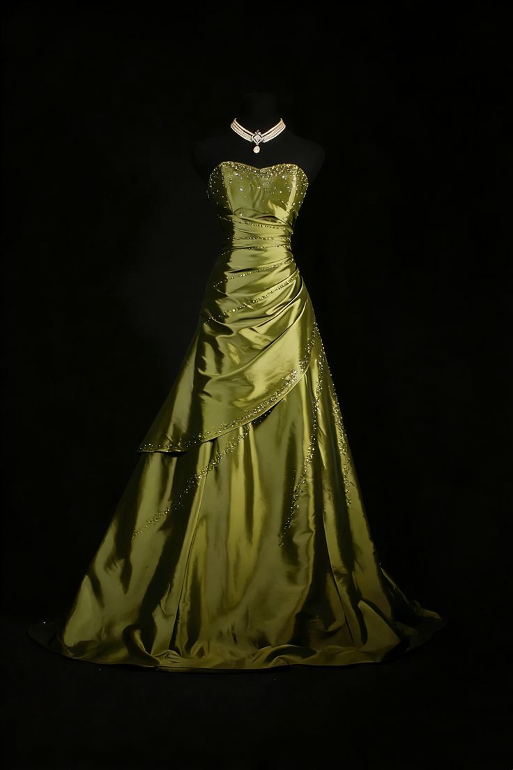 Sweetheart Satin A Line Prom Dress Beaded Formal Evening Dress N1790