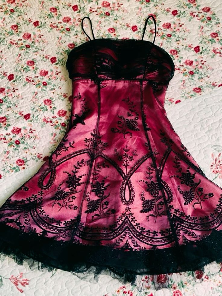 Glam A line Spaghetti Straps Hot Pink Lace Short Mini Homecoming Dresses Party Outfits Inspiration RB9299
