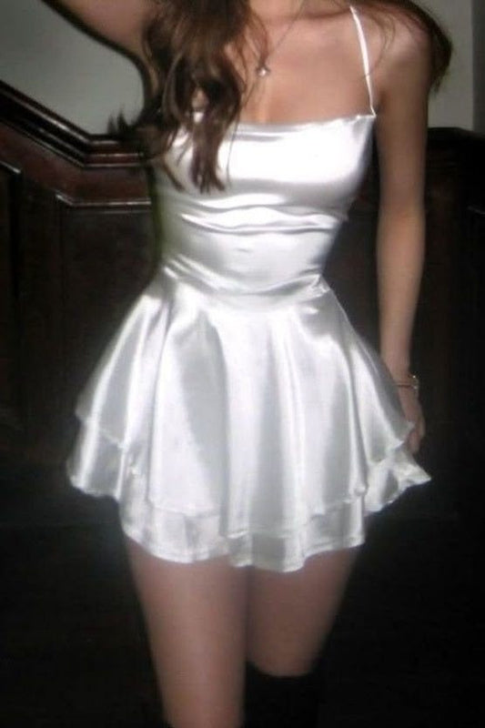 Lovely A Line Halter White Backless Short Party Dresses Homecoming Dress Cocktail Gown RB8958