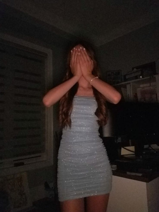 Schlichtes Etuikleid mit Spaghettiträgern und Pailletten, eng anliegend, kurz, für den 16. Geburtstag, Heimkehrkleider, Cocktailkleid RB001
