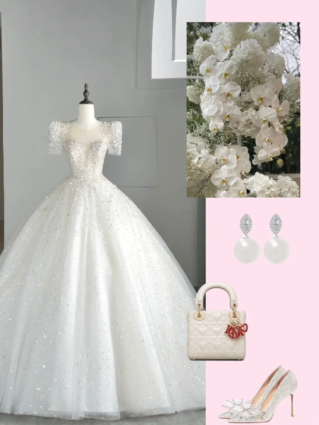 Robe de bal intemporelle bustier cœur en tulle blanc à sequins, robe de mariée longue de conte de fées automnal N540