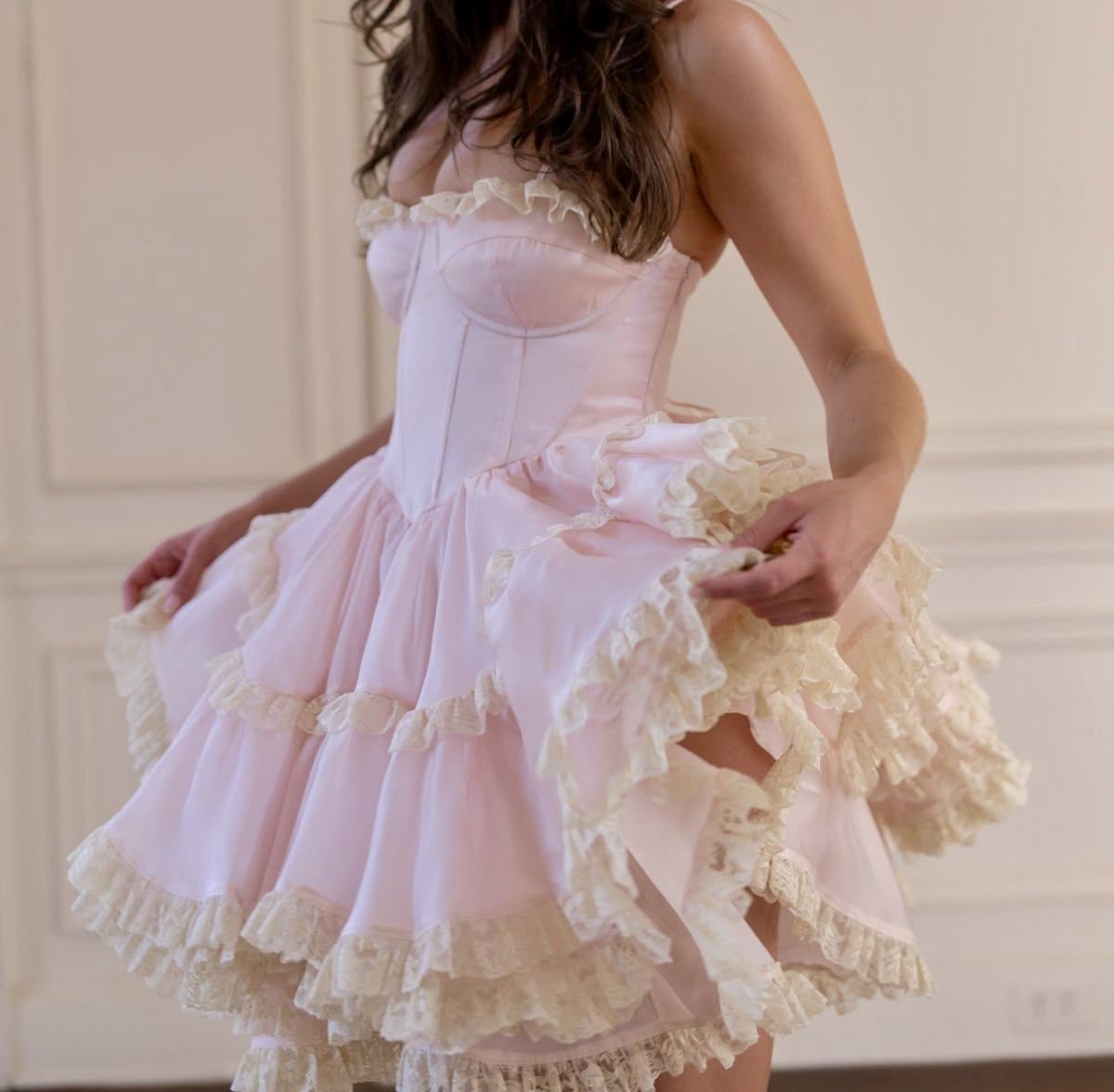 Cute Hoco Dress Spaghetti Straps Pink Sleeveless Short Homecoming Party Dress RB9205