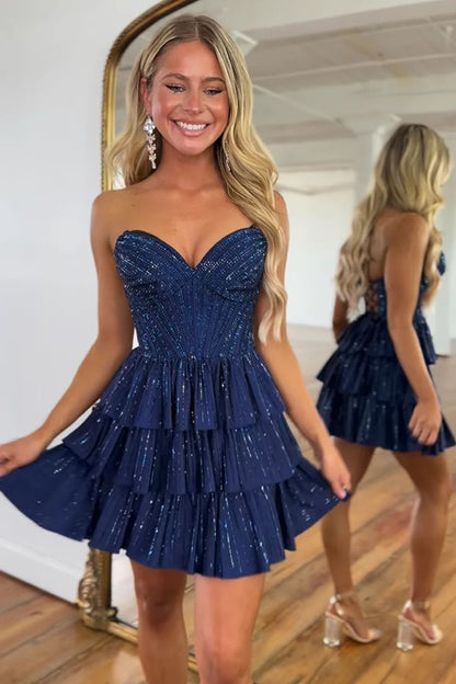 Robes de bal de princesse spéciales scintillantes et délicates avec volants RB3204
