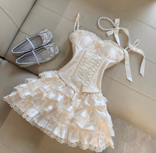 Cute A Line Spaghetti Strap Pink Hoco & Homecoming Dress With Lace Party Dresses RB6470