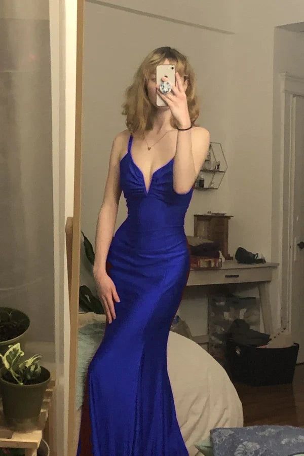 Robe de soirée longue sirène bordeaux, inspiration pour bal de promo N269