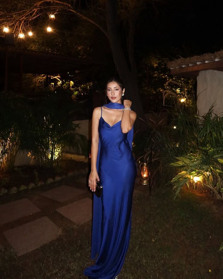 Sexy Mermaid Spaghetti Strap Royal Blue Long Prom Dress Graduation Formal Dresses For Teens N1102