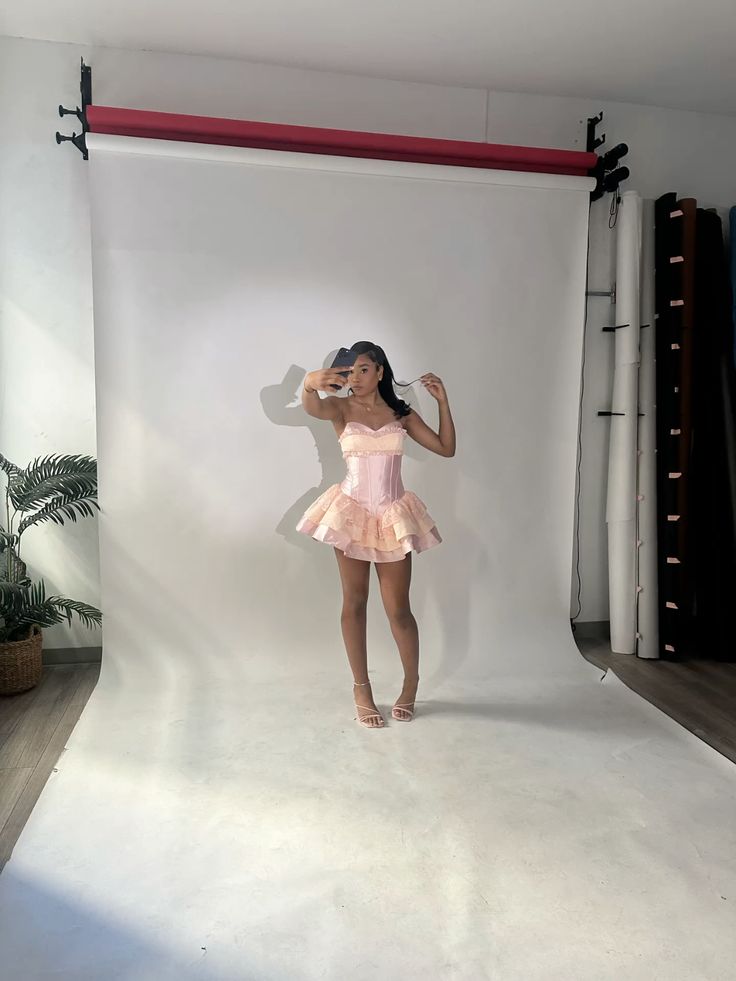 Cute Ball Gown Sweetheart Pink Lace For Black Girls Short 19th birthday outfit ideas black girls Inspo Mini Cocktail Outfits RB3800