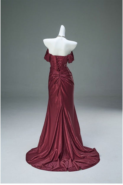 Schwer geschnittenes, figurbetontes Meerjungfrauen-Abendkleid N1871