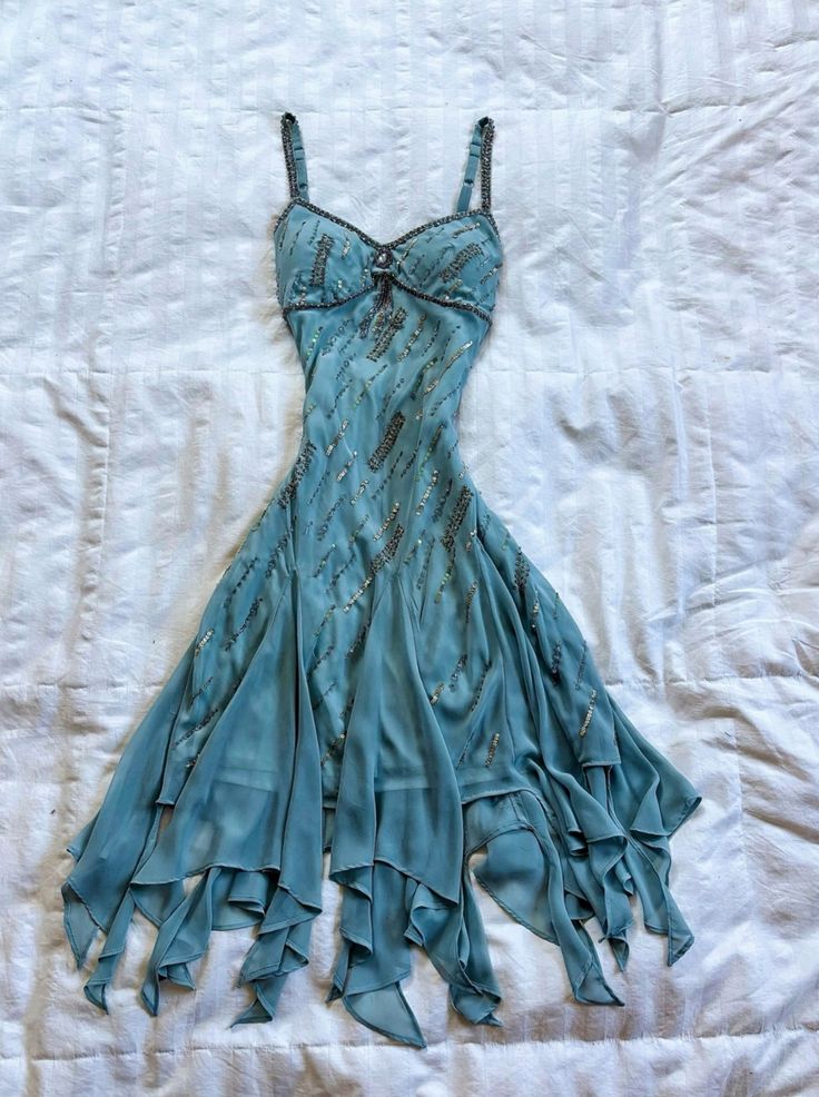 Vintage A Line Spaghetti Straps Short Homecoming Dress Blue With Beading Hoco Dress RB9305