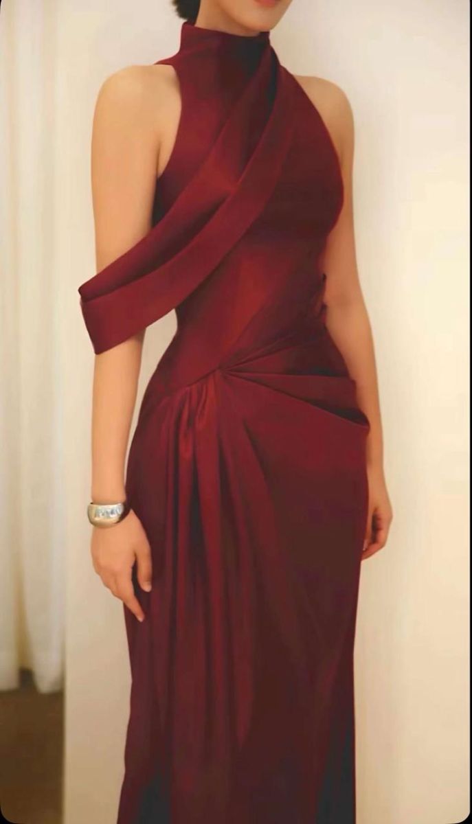 Classy Prom Dresses Inspiration A line High Neck Wine Red Burgundy Satin Long Semi Formal Dance Grad Prom Dress For Teens High Schools AB1969