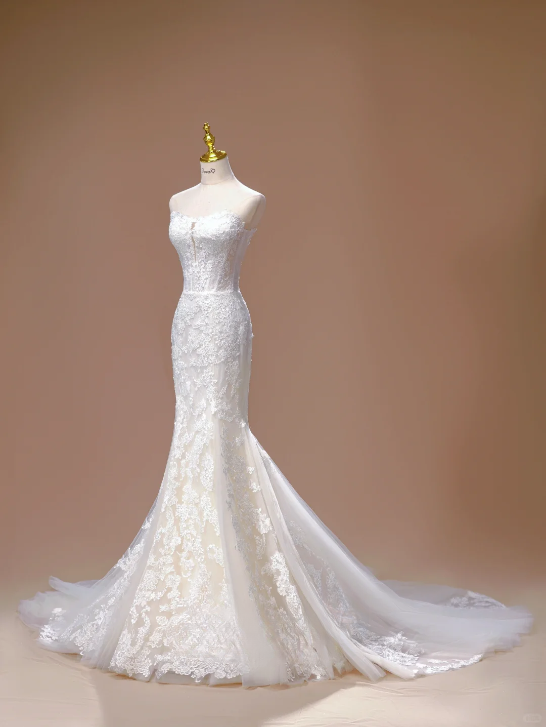 Prinzessin Meerjungfrau Liebsten Ärmellose Lange Weiße Spitze Brautkleid Schöne Formale Nette Brautkleider DH2809